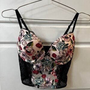 Floral Lace Bustier Top